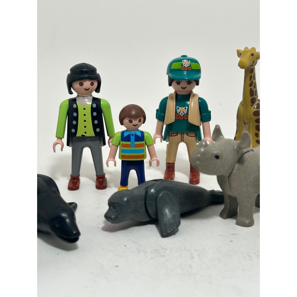 Playmobil Zoo Safari Animal Figures Lot Giraffe‎ Zebra Rhino Peacock 13pc Set - Picture 3 of 6